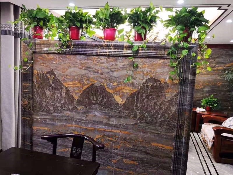 泰山天然石画-泰山风水石