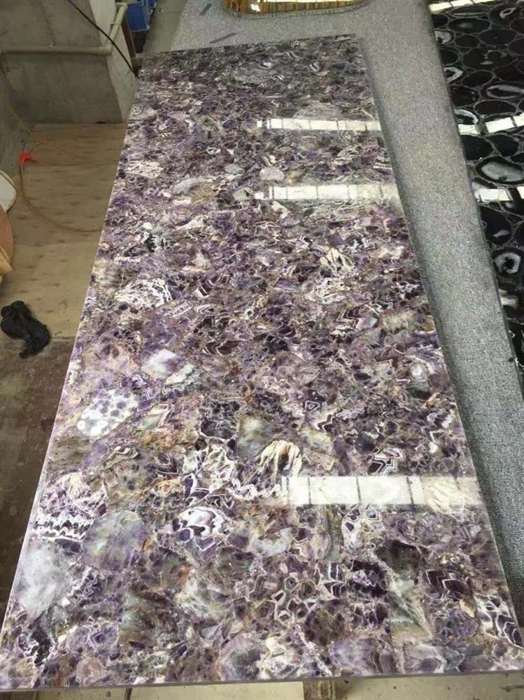 紫水晶透光板-金石桥奢石