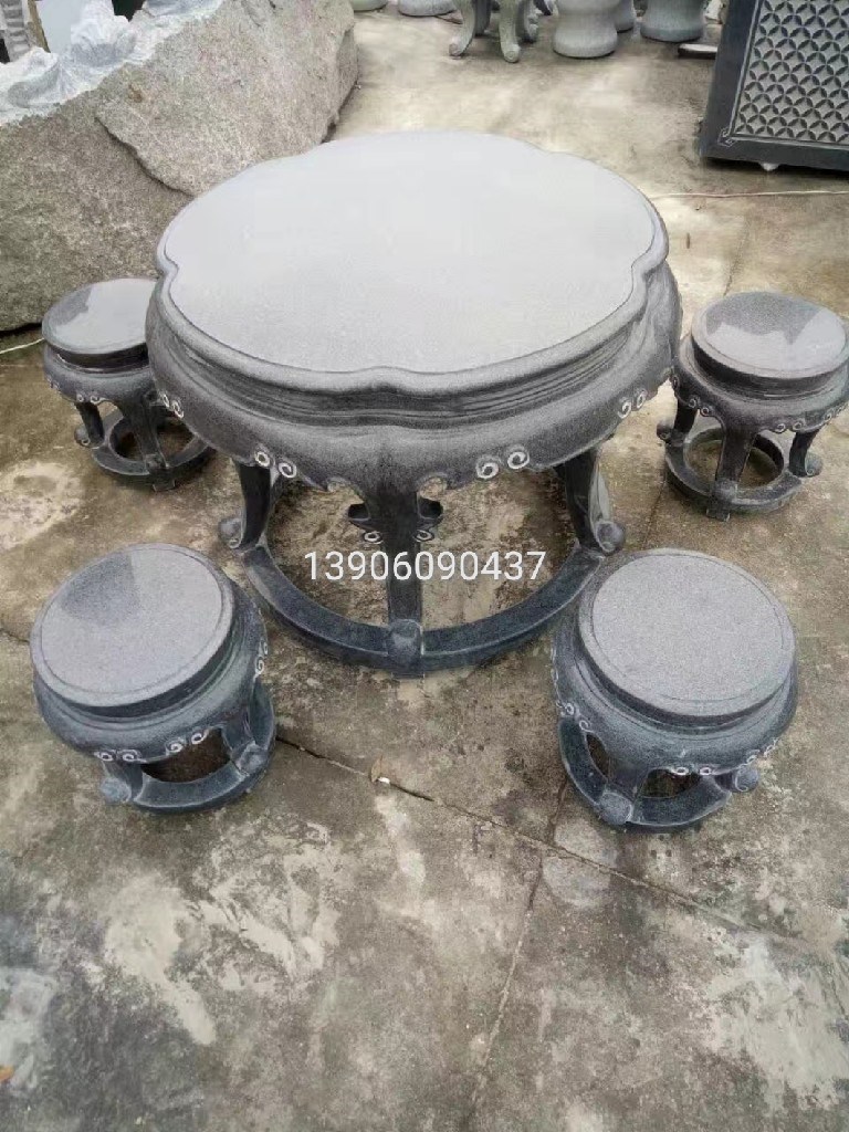 石桌椅-天魁园林石雕工程有限公司