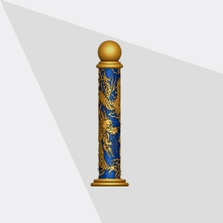 龙柱-蜀帝石雕工艺厂