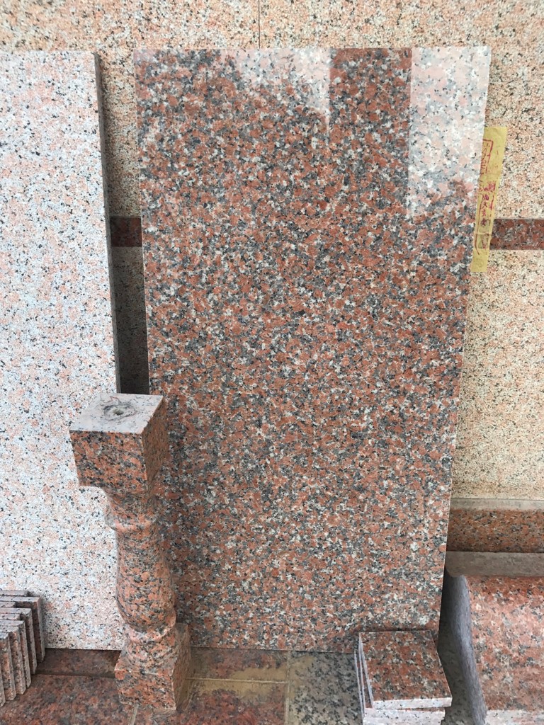 厂家直销岑溪枫叶红花岗岩毛光板批发 楼梯板平台地铺-广西恒石通石材有限公司