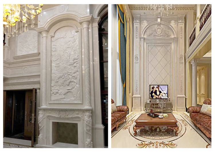 中空背景墙（大理石）-汇进石业智能精加工厂（工程 别墅）