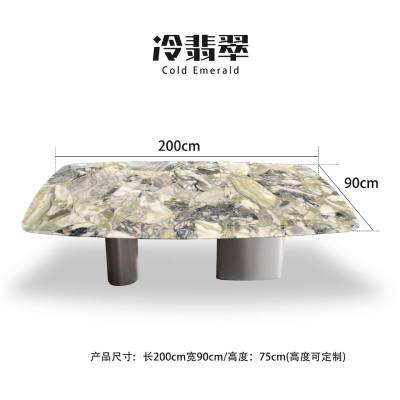 冷翡翠——XY55337-1（仅桌面）长方形桌-冷翡翠——XY55337-1（仅桌面）1.9m-2.4m石材-冷翡翠——XY55337-1（仅桌面）长方形桌源头厂家-石材助手