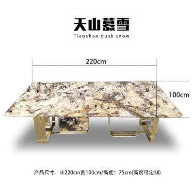 天山暮雪——XY002-2（仅桌面）长方形桌-天山暮雪——XY002-2（仅桌面）1.9m-2.4m石材-天山暮雪——XY002-2（仅桌面）长方形桌源头厂家-石材助手
