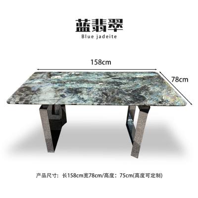 蓝翡翠——XYT3639-1（仅桌面）长方形桌-蓝翡翠——XYT3639-1（仅桌面）1.6m以下石材-蓝翡翠——XYT3639-1（仅桌面）长方形桌源头厂家-石材助手