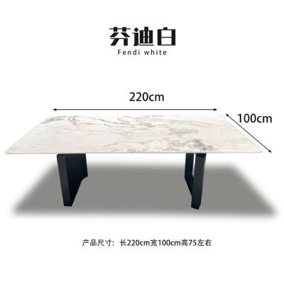 芬迪白——XY1A27-1（仅桌面）长方形桌-芬迪白——XY1A27-1（仅桌面）1.9m-2.4m石材-芬迪白——XY1A27-1（仅桌面）长方形桌源头厂家-石材助手